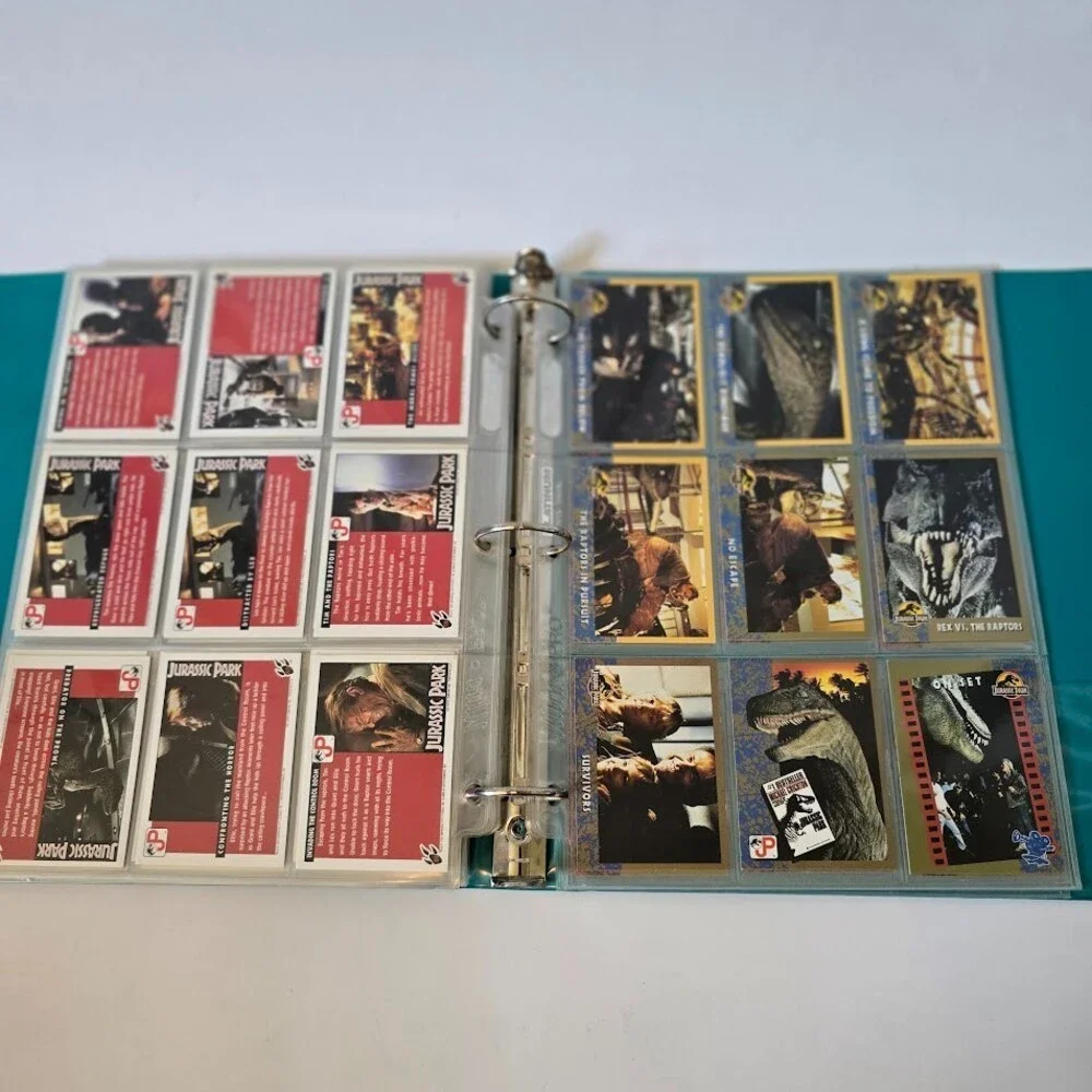VTG 1993 Topps Jurassic Park Complete Set 1-88 w/Sticker Puzzle